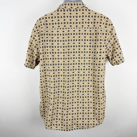 RVCA Shirt Mens Large Black Brown Floral Regular Fit Short Sleeve Button Down LG - Picture 5 of 16